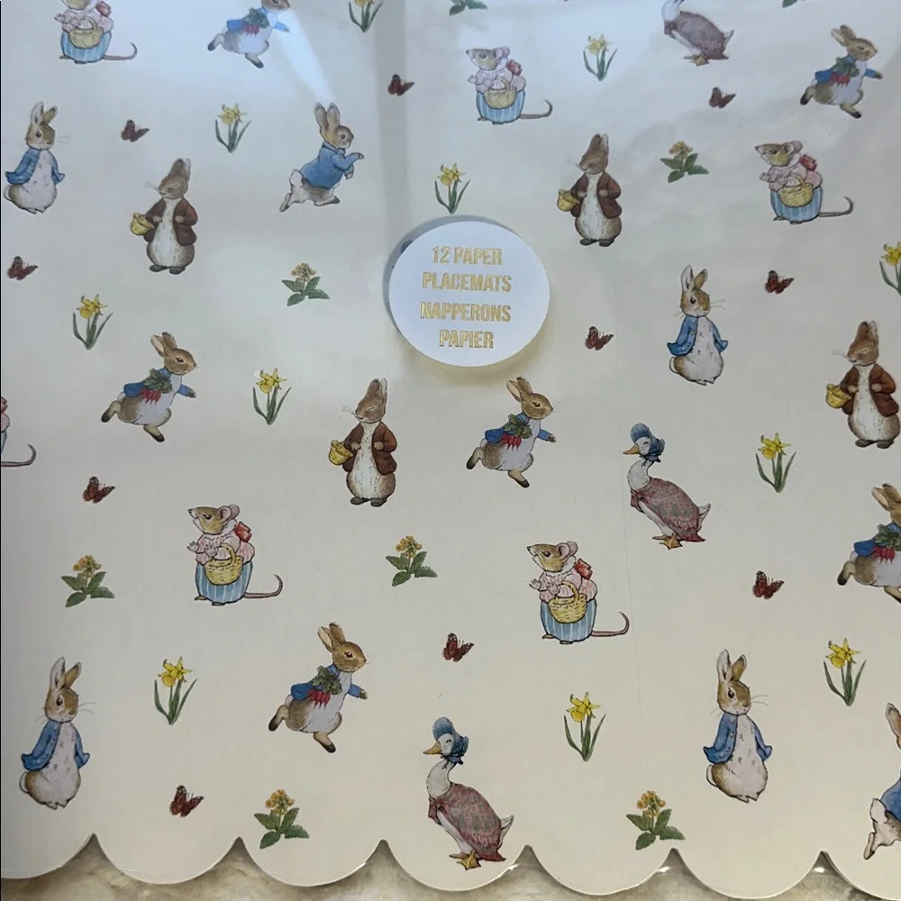 Meri Meri 12 Easter bunny paper placemats - Picture 2 of 3